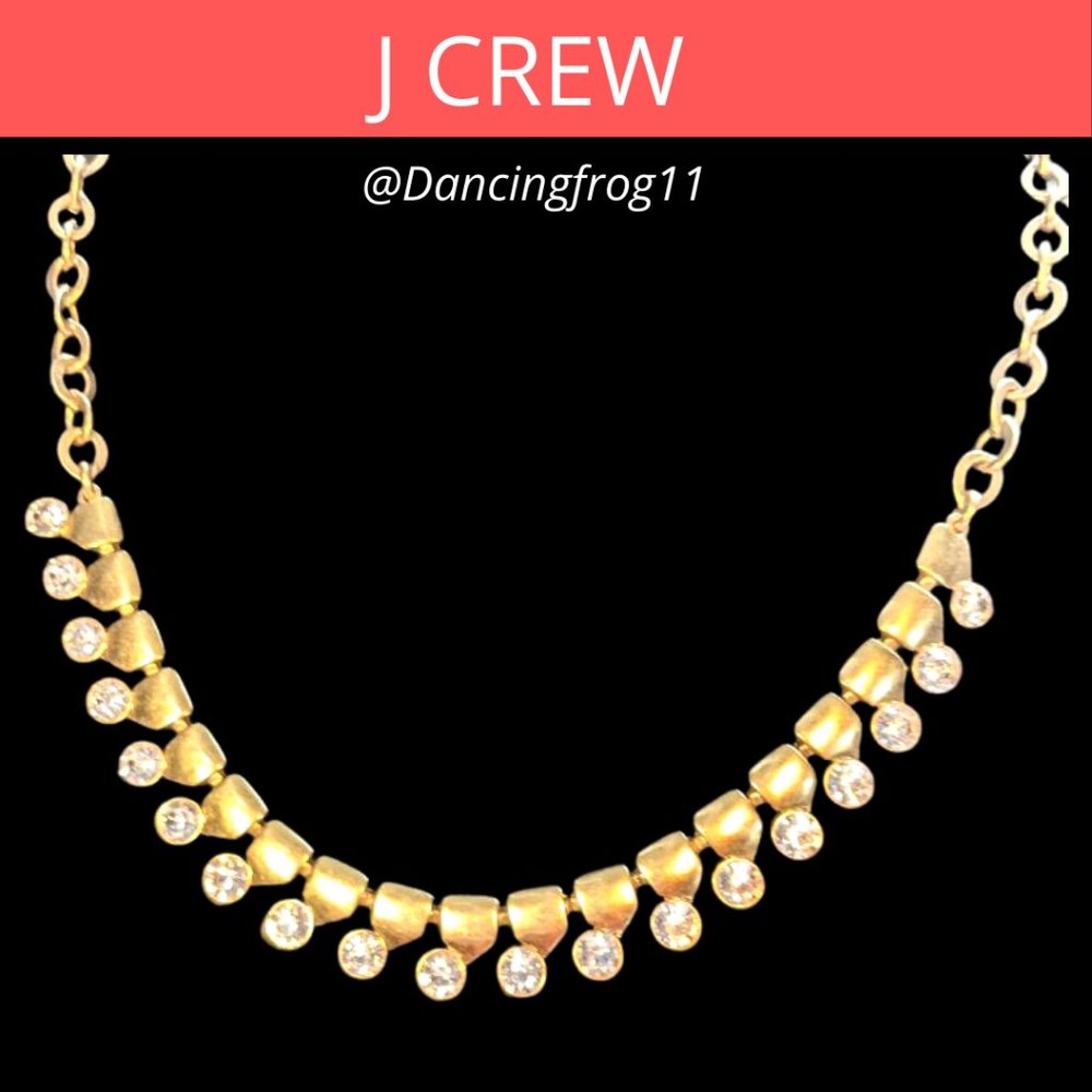 J Crew Classic Necklace with Crystal Drops